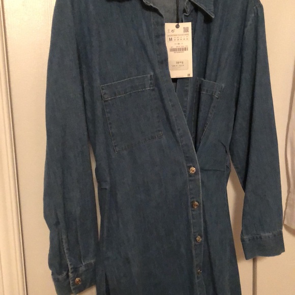 ZARA Erin wrap denim dress - Picture 3 of 8
